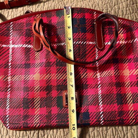 Dooney & Bourke Tarten Plaid Satchel in Red/Multi - Picture 11 of 12